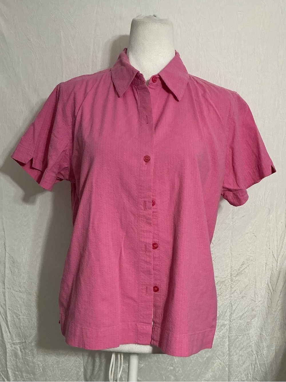 Mountain Lake Bright Pink Short-Sleeve Button-Down Shirt